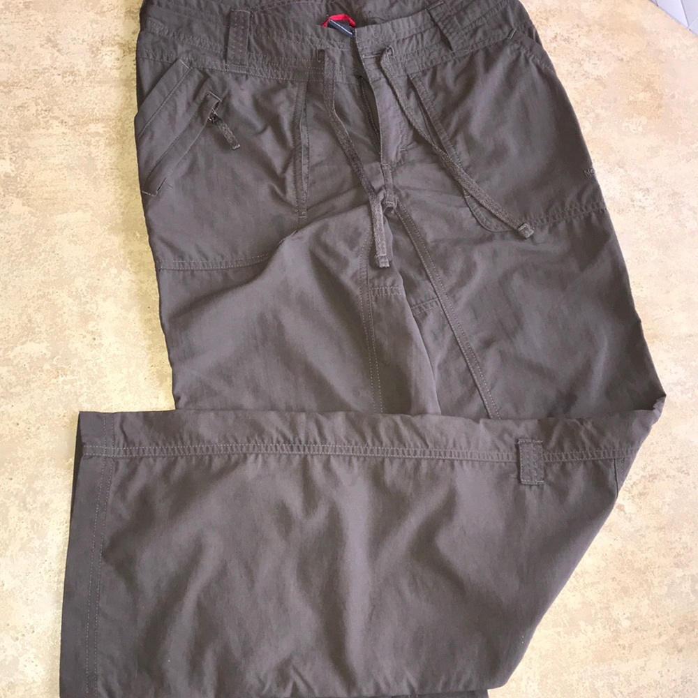 NorthFace hiking pants, army green, size 0